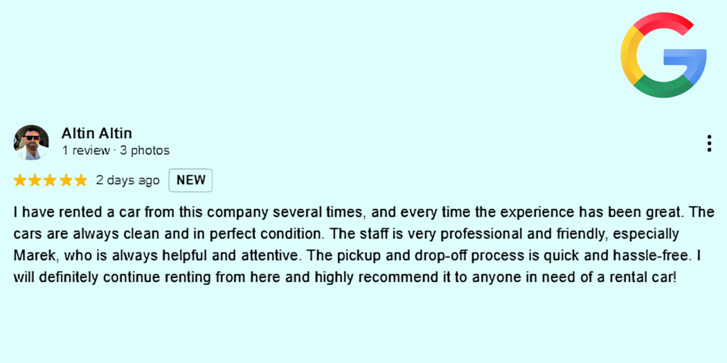 Good Review for Green Motions Car rental