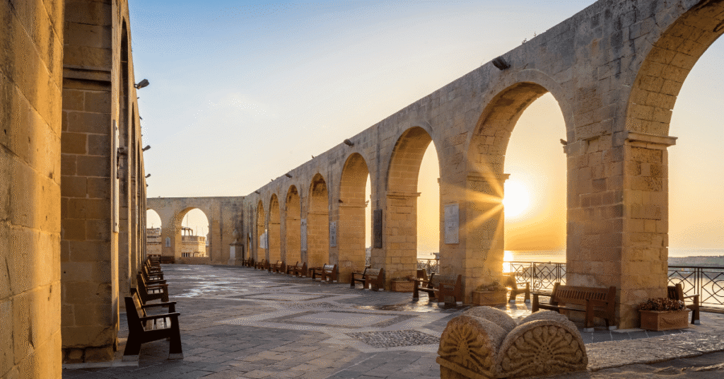 Valletta Malta  Upper Barrakka, first day of the 7-Day Malta Road Trip Itinerary by Rental Car